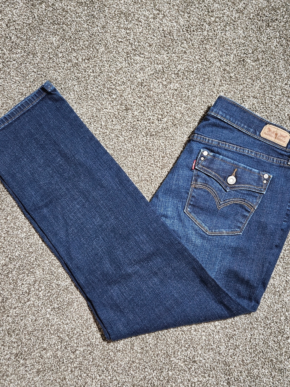 Levi's 505 Regular Straight Leg Fit Women's Blue Jeans Size 14S-32x28